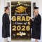 Class of 2026 Graduation Door Cover - Black & Gold Congrats Grad Backdrop - Extra Large Fabric Front Door Banner - Hanging Porch Sign Decor for Indoor & Outdoor 2026 Party Supplies